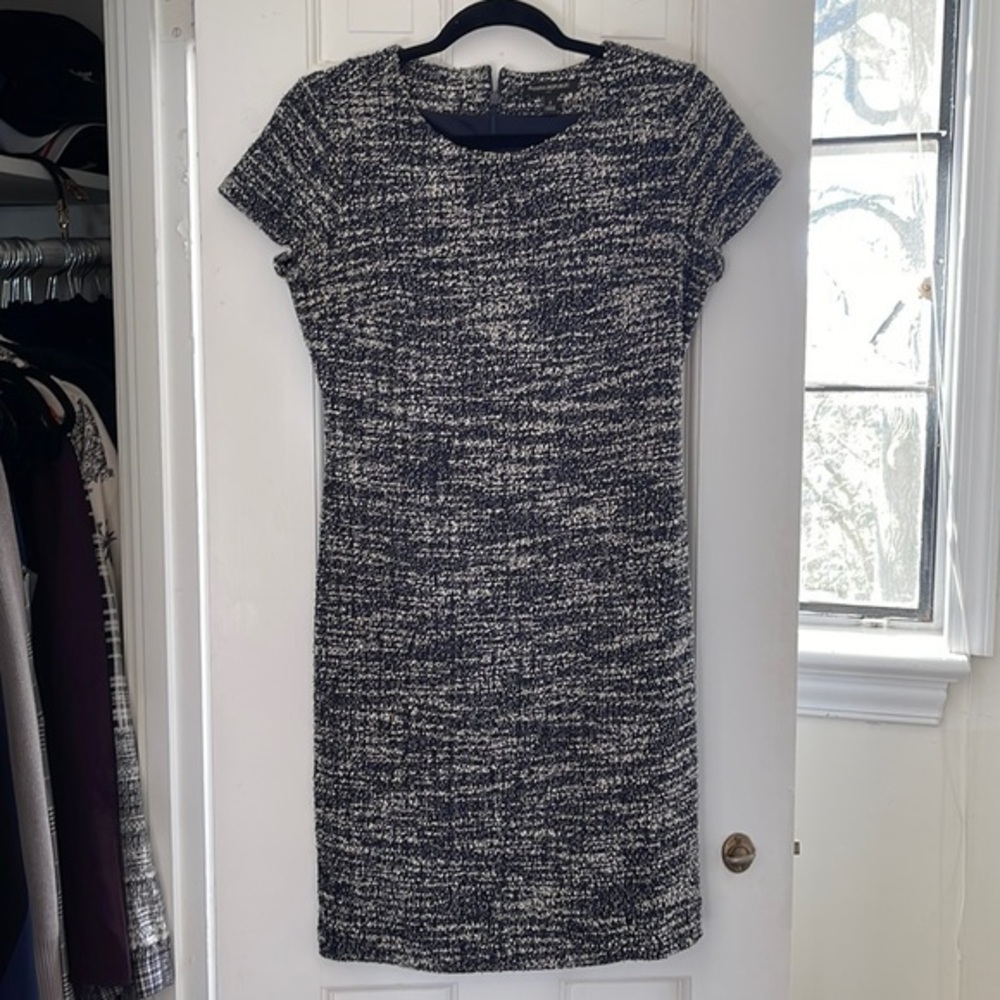 Banana Republic Blue Tweed Style Dress